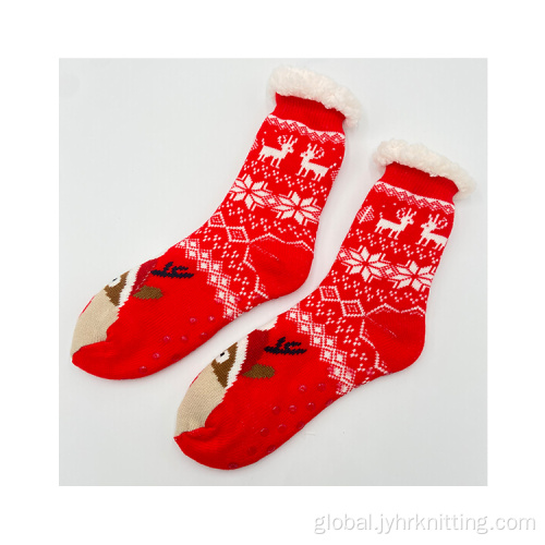 Soft Slipper Socks Winter Non-skid Fleece Lined Plush Slipper Socks Manufactory
